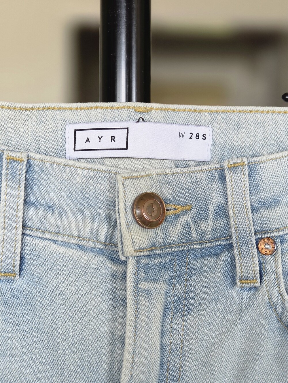 AYR The Sugar Straight Leg Light Wash Distressed Jeans - Picture 3 of 12